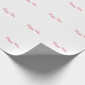 赤ハッピービーズホリデーシンプルミニマル書道 ラッピングペーパー (角)