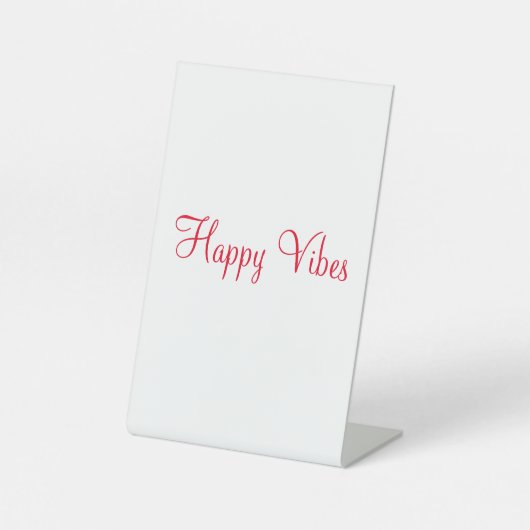 赤ハッピービーズホリデーシンプルミニマル書道 台座サイン (正面)