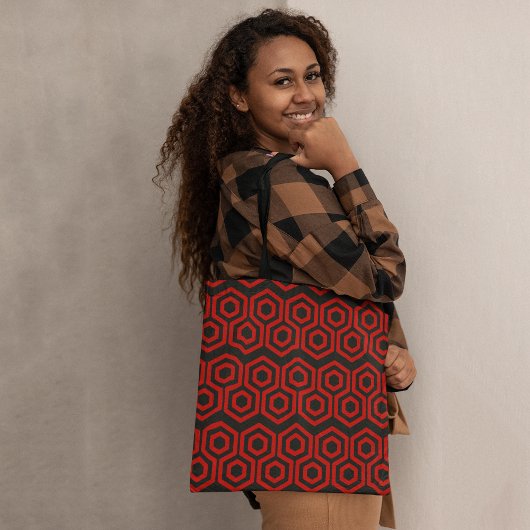 赤ハニカム トートバッグ