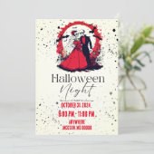 赤ハロウィーンの結婚式の招待 招待状 (スタンド正面)