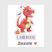 赤ハロウィーン恐竜 シール (シート)