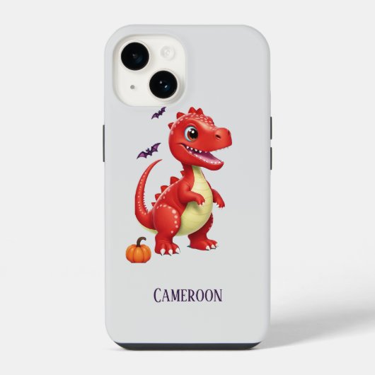 赤ハロウィーン恐竜 iPhoneケース (裏面)