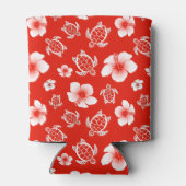 赤ハワイアンウミガメとハイビスカス 缶クーラー (裏面)