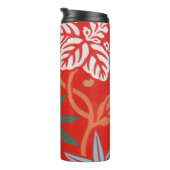 赤ハワイアン日本の着物:ヴィンテージフローラ タンブラー (回転右)