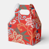 赤ハワイアン日本の着物:ヴィンテージフローラ フェイバーボックス (裏面サイド)