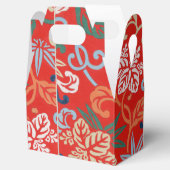 赤ハワイアン日本の着物:ヴィンテージフローラ フェイバーボックス (オープン)