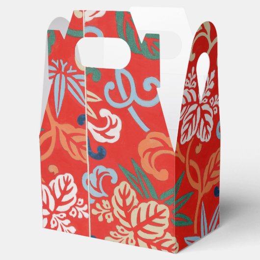 赤ハワイアン日本の着物：ヴィンテージフローラ フェイバーボックス (オープン)