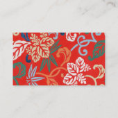 赤ハワイアン日本の着物：ヴィンテージフローラ 名刺 (裏面)