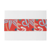 赤ハワイアン日本の着物：ヴィンテージフローラ 招待状ベリーバンド (裏面例)