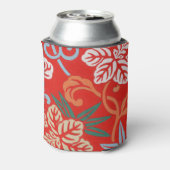 赤ハワイアン日本の着物:ヴィンテージフローラ 缶クーラー (缶裏面)