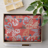 赤ハワイアン日本の着物：ヴィンテージフローラ 薄葉紙 (ギフト)