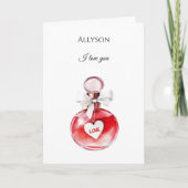 赤ハートのラブボトル カード (正面)