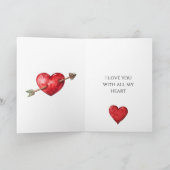 赤ハートのラブボトル カード (内部)