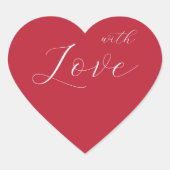 赤ハート ラブ 封筒 シール (正面)