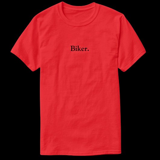 赤バイクもしくは自転車に乗る人Tシャツ – オートバイ Tシャツ
