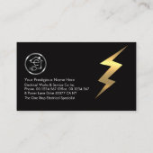 赤バイナリコード電気稲妻 名刺 (裏面)