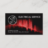 赤バイナリコード電気稲妻 名刺 (正面)