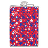 赤バスタオオルテーブルランプの上の青と白の星 フラスク (裏面)