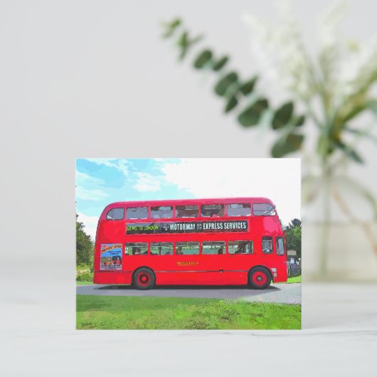 赤バス ポストカード (スタンド正面)