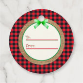 赤バッファローのプレイドとバーラップのクリスマスジャム フェイバータグ (裏面)