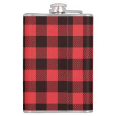 赤バッファローのプレイドモノグラム フラスク (裏面)