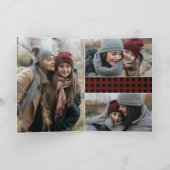 赤バッファローのプレイド年のレビューのクリスマスフォト シーズンカード (内部)