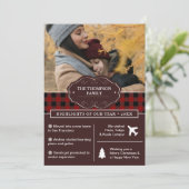 赤バッファローのプレイド年のレビューのクリスマスフォト シーズンカード (スタンド正面)