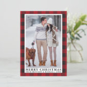 赤バッファローのプレイドMerry Christmasカップルの写真 シーズンカード (スタンド正面)