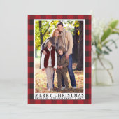 赤バッファローのプレイドMerry Christmas家族写真 シーズンカード (スタンド正面)