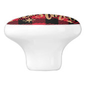 赤バッファローはメリー・クリスマスのミスター&ミセスを助けた セラミックノブ (側面)