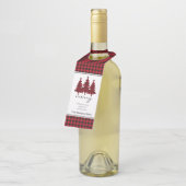 赤バッファローチェック松企業の木 ボトルネックタグ (アングル)