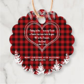 赤バッファローパターン聖書聖句クリスマスパイン フェイバータグ (裏面)