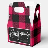 赤バッファロープレイドクリスマス フェイバーボックス (オープン)