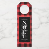 赤バッファロープレイドノールクリスマス ボトルネックタグ (正面)