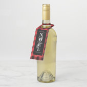 赤バッファロープレイドノールクリスマス ボトルネックタグ (アングル)