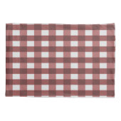 赤バッファロープレイドファームカウピローケース 枕カバー (裏面)