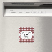 赤バッファロープレイドファームカウマグネット マグネット (インサイチュ (食洗機))