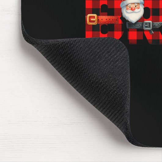 赤バッファロープレイドブルクリスマスクリスマスパジャマスボーイズ マウスパッド (コーナー)