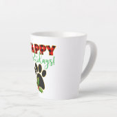 赤バッファロープレイドポープリントクリスマス カフェラテマグ (右アングル)