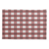 赤バッファロープレイドモノグラムピローケース 枕カバー (裏面)