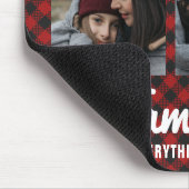 赤バッファロープレイドランバージャックファミリーフォトコラージュ マウスパッド (コーナー)