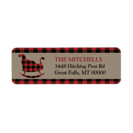 赤バッファロープレイド縁どスクリスススそりゃ ラベル