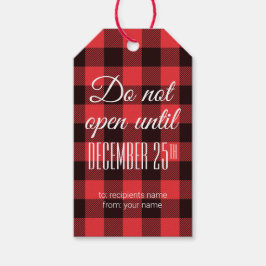 赤バッファロープレイド| 12月25日まで営業しない ギフトタグ