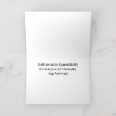 赤バラとホイルハッピーアニバーサリーカード 箔グリーティングカード (内側レイダウン)