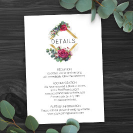 赤バラとユーカリ結婚プトゥス詳細 エンクロージャーカード