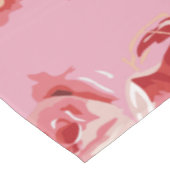 赤バラと白クラシックプリントテーブルクロス テーブルクロス (アングル)