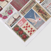 赤バラと赤をテーマにしたコラージュ、かわいらし女の子など 薄葉紙 (詳細)