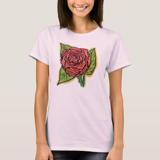 赤バラのシャツ Tシャツ (正面)