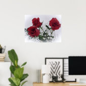 赤バラのポスター ポスター (ホームオフィス)