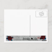 赤バラの葉書 ポストカード (裏面)